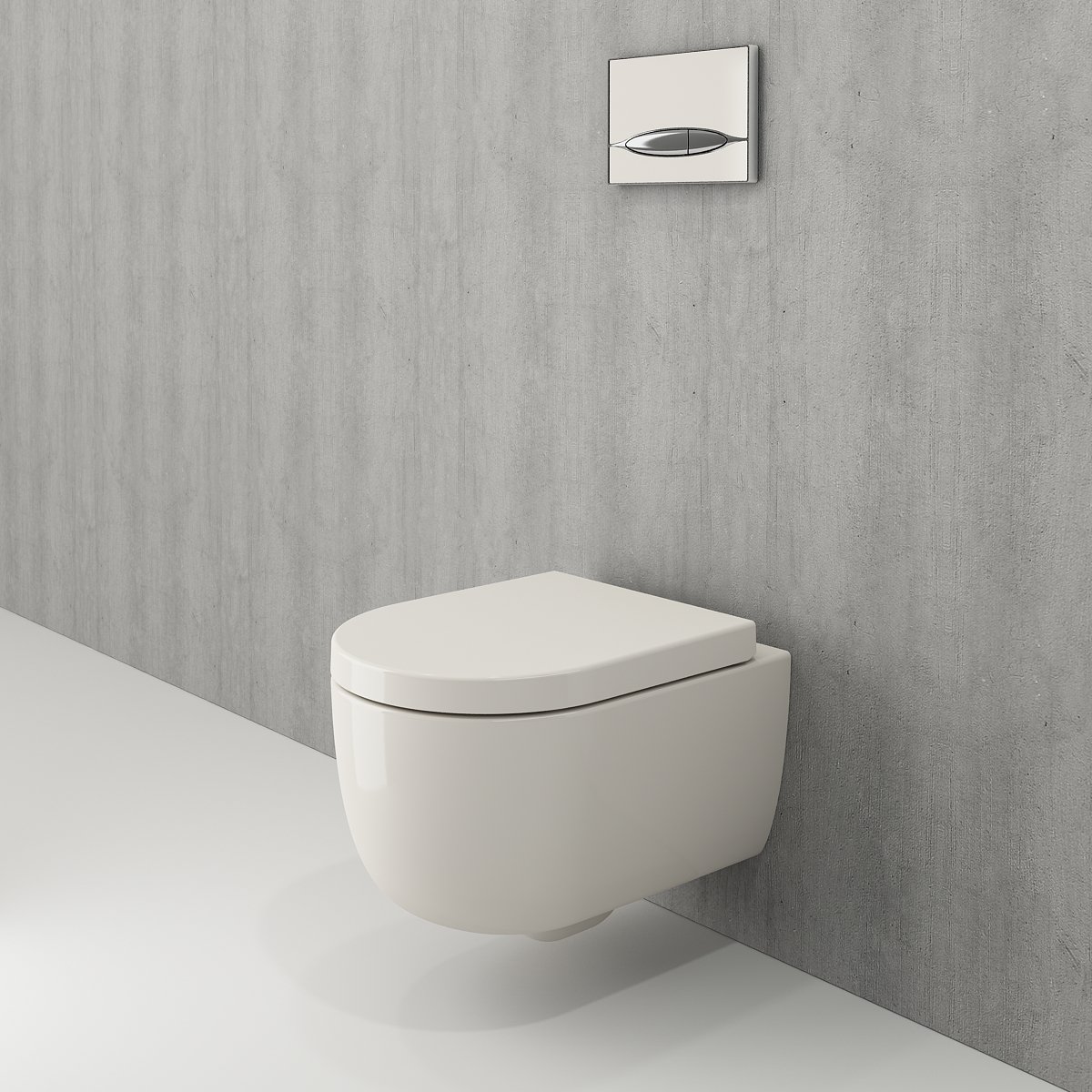 V Tondo Parlak Bisküvi Asma Klozet